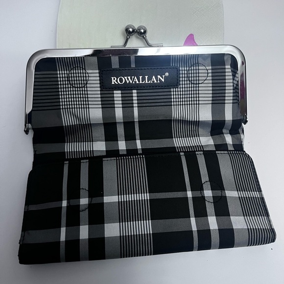 ROWALLAN WALLET WOMENS PLAID BLACK/GRAY - Picture 8 of 8